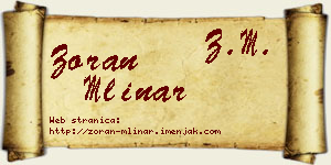 Zoran Mlinar vizit kartica